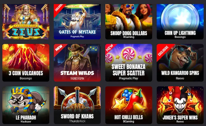 MyStake Casino Italy games